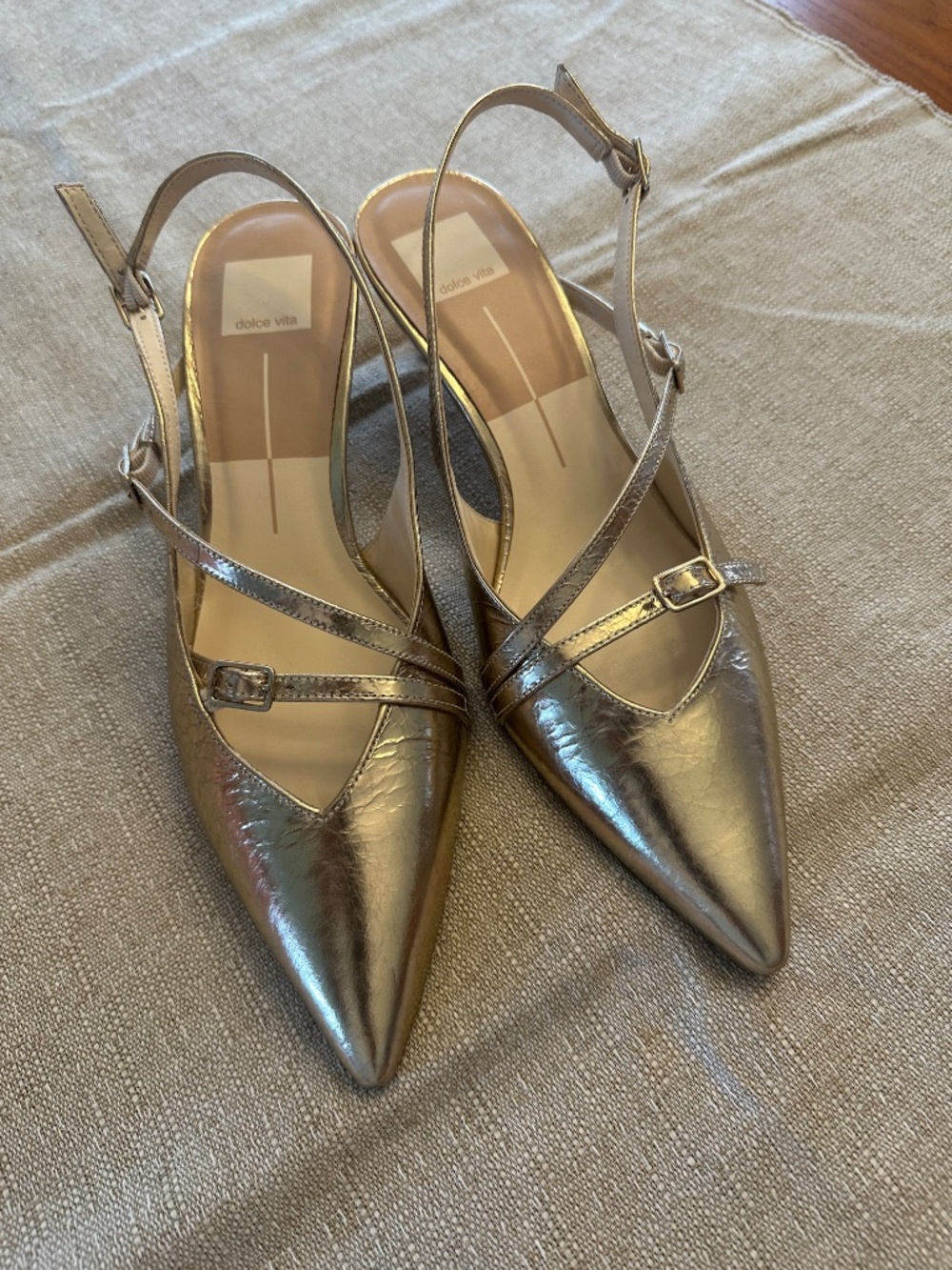 NWOB Dolce Vita Slingback Metallic Pumps
